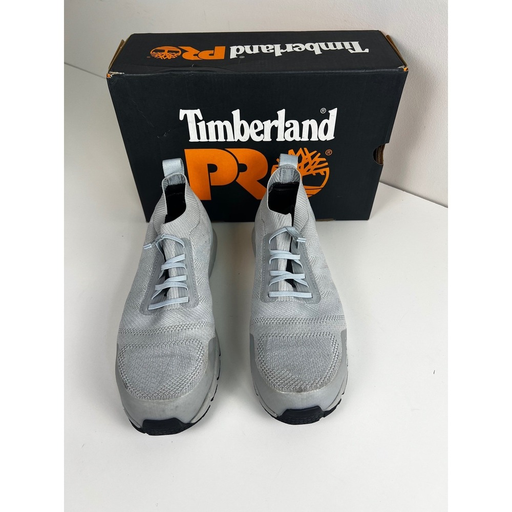 Timberland Pro Radius Knit‎ Slip on Womens Gray Safety Toe Work Shoes Sz 8